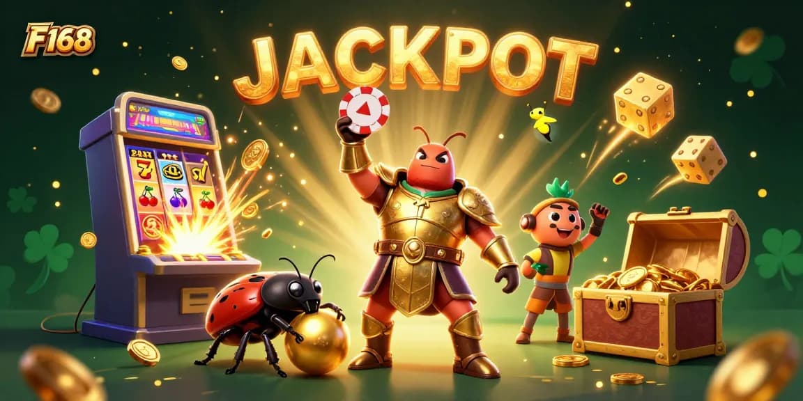 F168 players defeating odds with epic gameplay, vibrant jackpot excitement, and engaging casino action