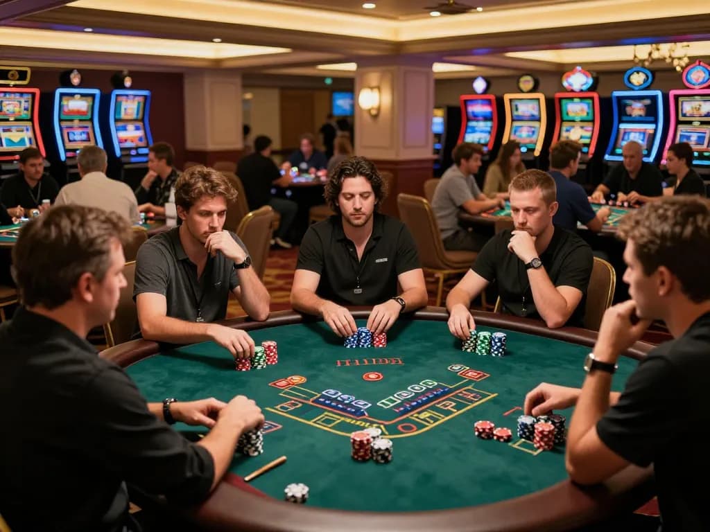 Experience the thrill of XX88 with players making strategic blackjack bets at a luxury casino table.