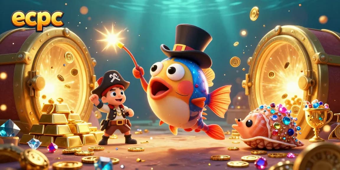Unlock the treasure with ecpc's radiant online casino experience, featuring highly detailed characters and gambling elements.