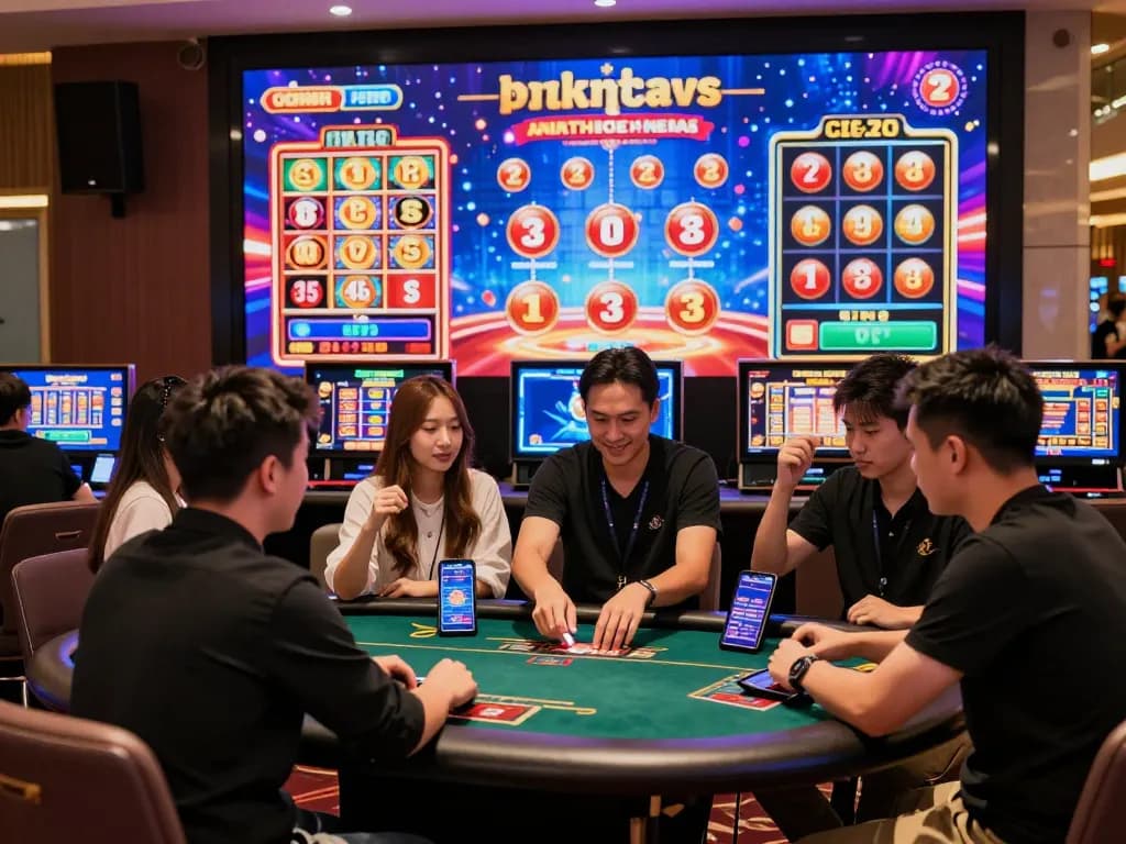 Players enjoying online gambling with 32win's vibrant casino experience.