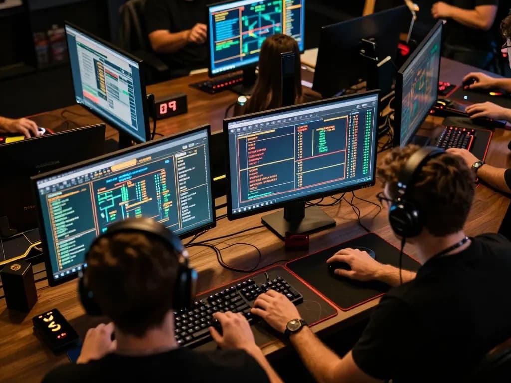 Engaging player analyzing bets during online session at 98win casino with screens displaying game options.
