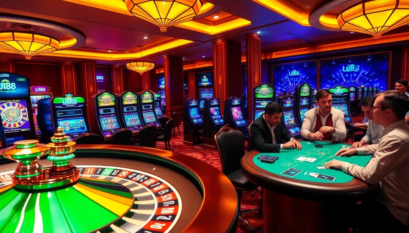 Experience the thrill of gambling at uu88 with vibrant slot machines and an exciting casino atmosphere.