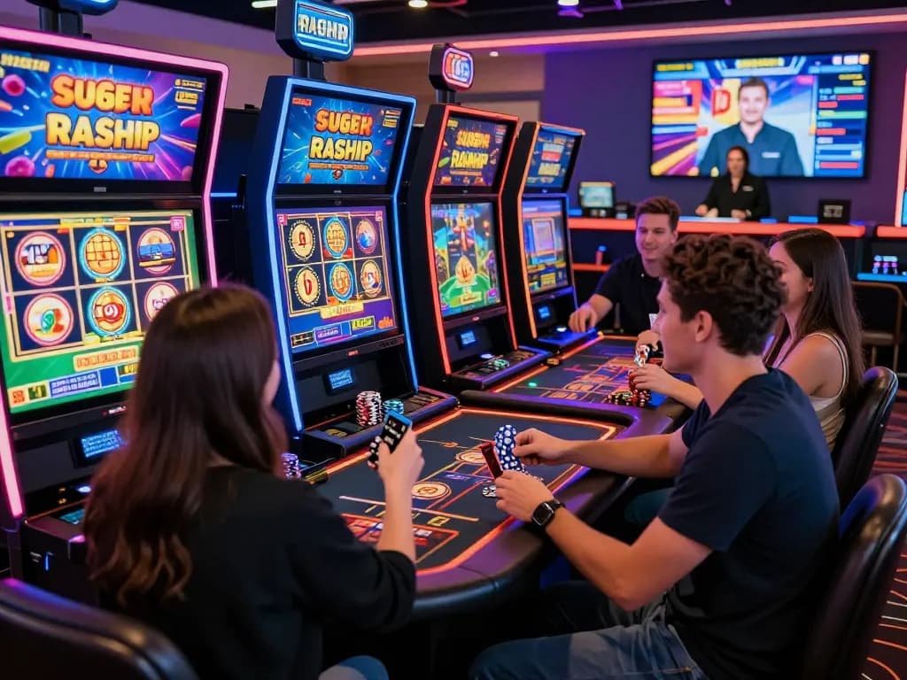 Engaging gaming scene at https://net88.wtf/ with vibrant online casino atmosphere, players enjoying dynamic gaming experiences.