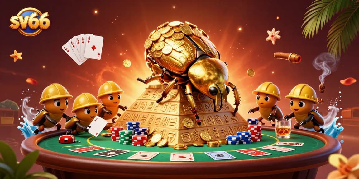 Experience winning thrills at sv66 with vibrant casino illustration showcasing high-stakes poker.