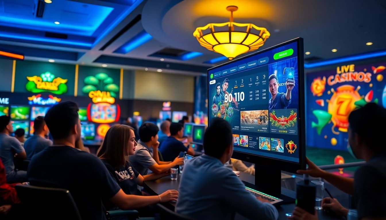Engaging Vicwin gaming experience showcasing diverse online games and player interactions.