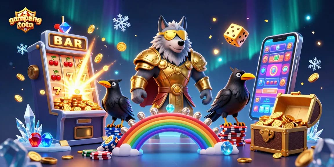Experience exhilarating gameplay at gampangtoto with vibrant casino elements and animated characters.