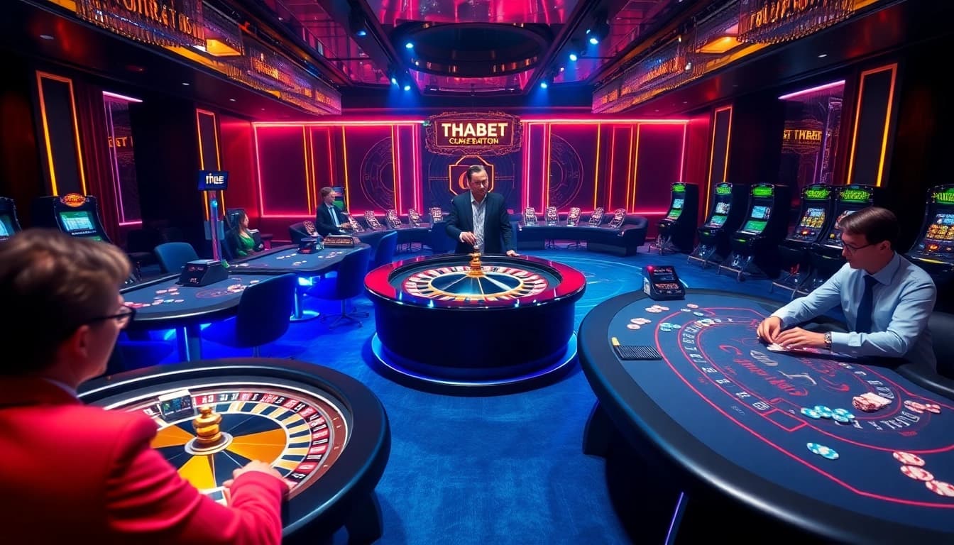 Experience thrilling gaming action at THABET's high-end online casino, featuring roulette and poker.