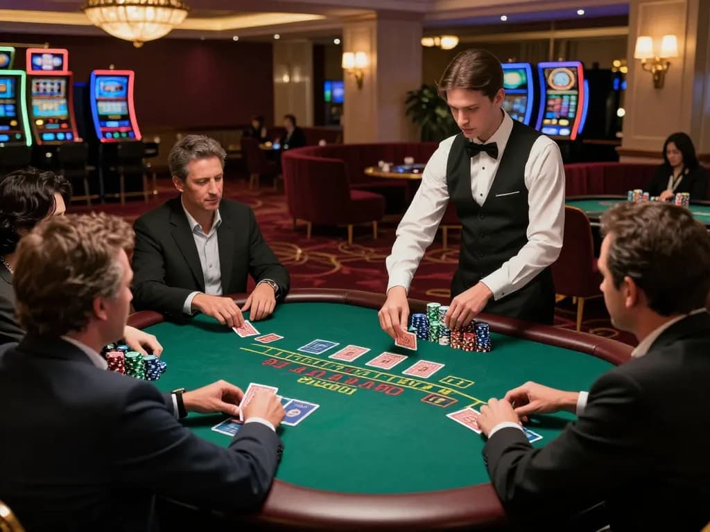 Engaged players at 789CLUB's blackjack table, showcasing thrilling gameplay and anticipation of winning.