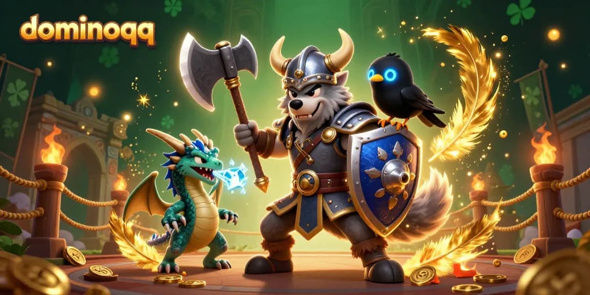 Experience the thrill of dominoqq with exciting gameplay elements in a vibrant graphic scene.