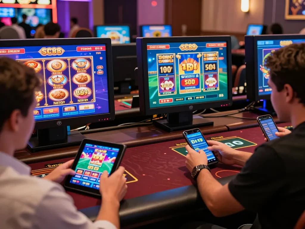 Engaged players exploring SC88 mobile casino games in an exciting online environment.