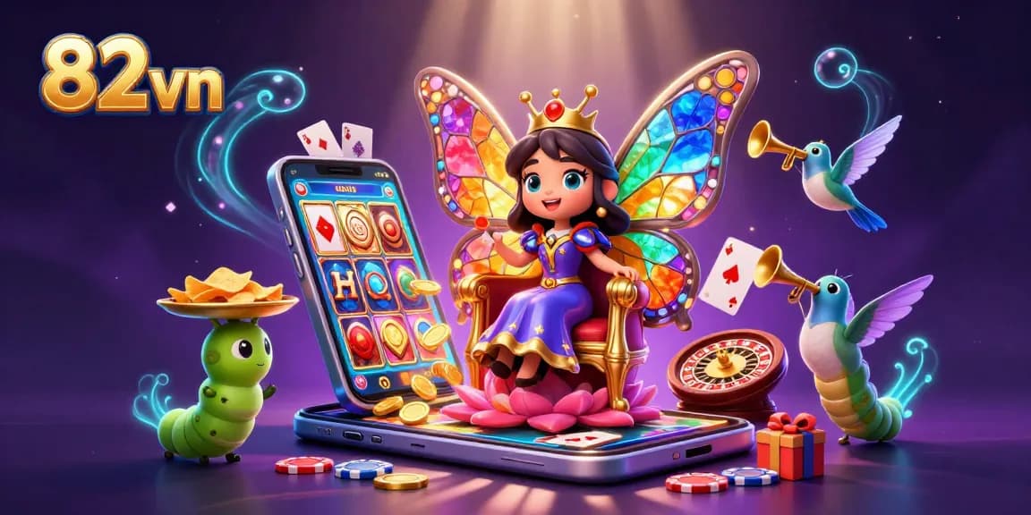 Experience thrilling games at 82 vn with vibrant slot visuals and enchanting casino elements.