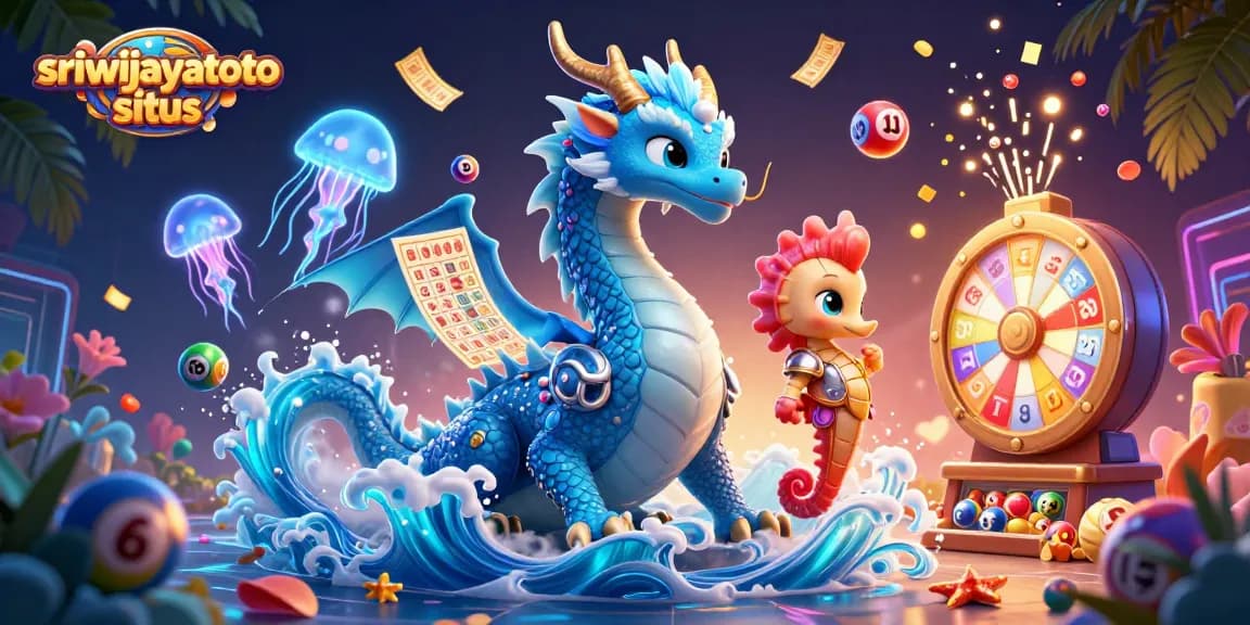 Experience the excitement of sriwijayatoto situs with a vibrant illustration filled with dynamic lottery elements.