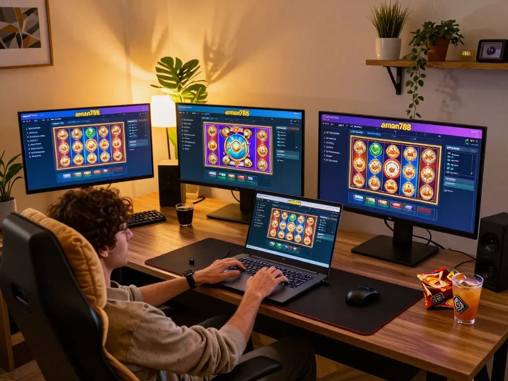 Menyenangkan permainan slot terbaik di aman788 dalam pengaturan permainan rumah modern