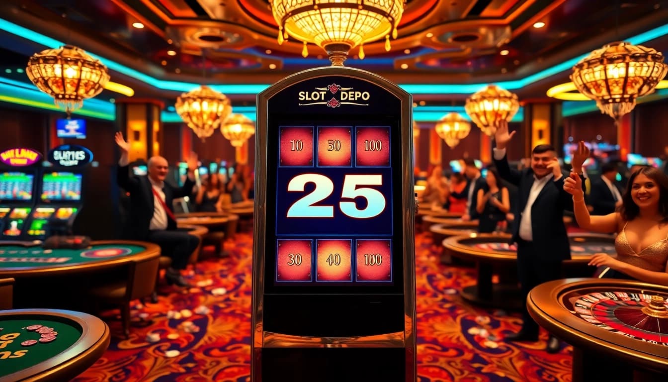 Experience the thrills of Slot Depo 25 Bonus 30 at our vibrant casino.