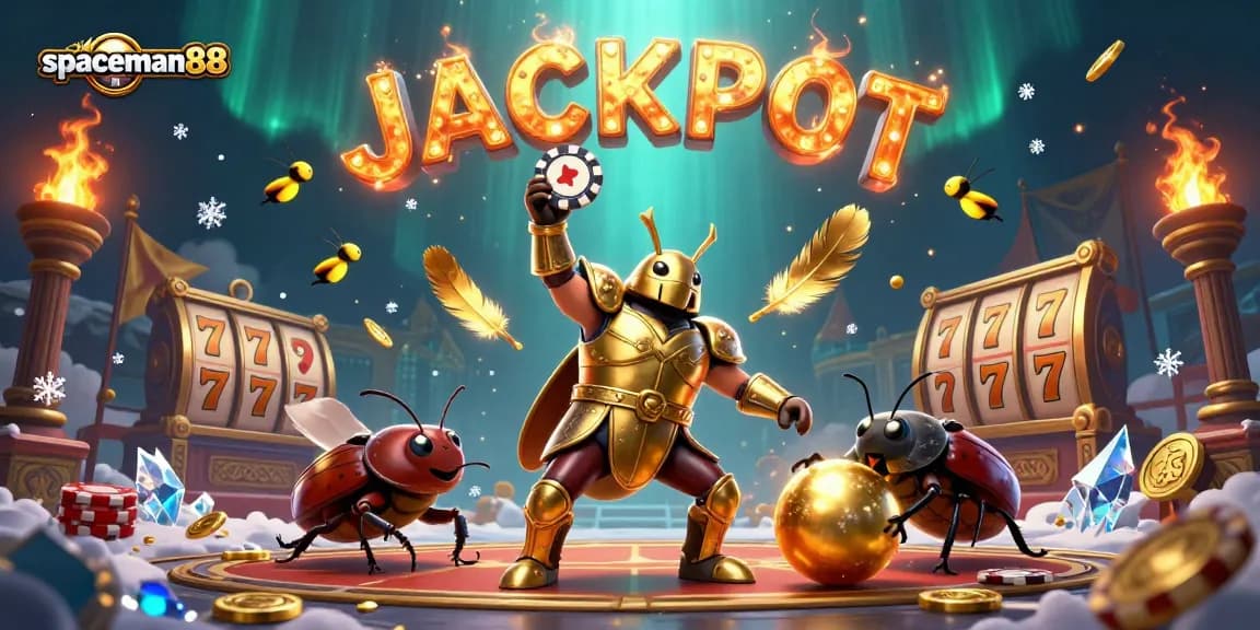 Experience gaming excitement at spaceman88 with vibrant slot elements and victorious characters.