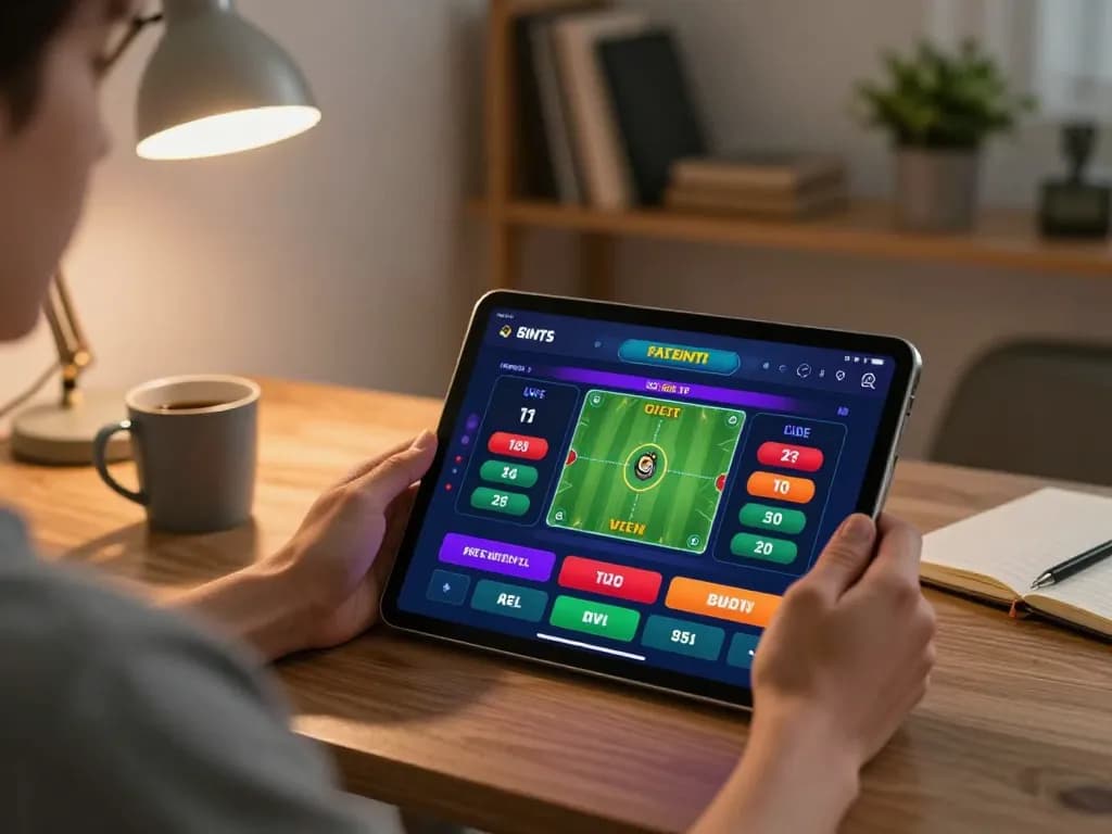 Place bets on uu88 sports betting app in a cozy home office setting for an engaging experience.
