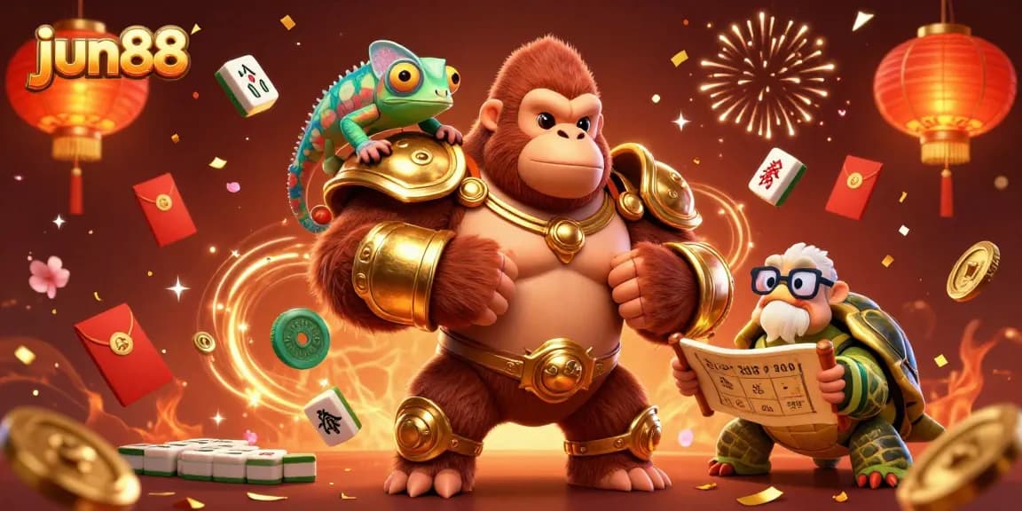 Experience thrilling gameplay at jun88 with our vibrant casino illustration featuring dynamic characters and elements.