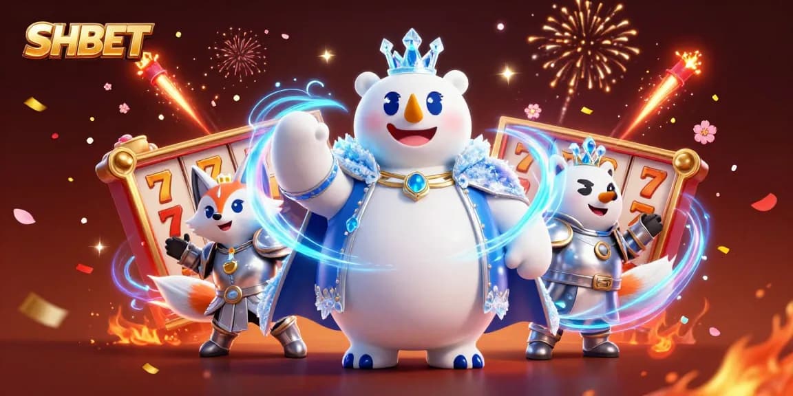 Engage in exciting gameplay with SH BET as the charming polar bear and fox bring a festive atmosphere to slot hunts.