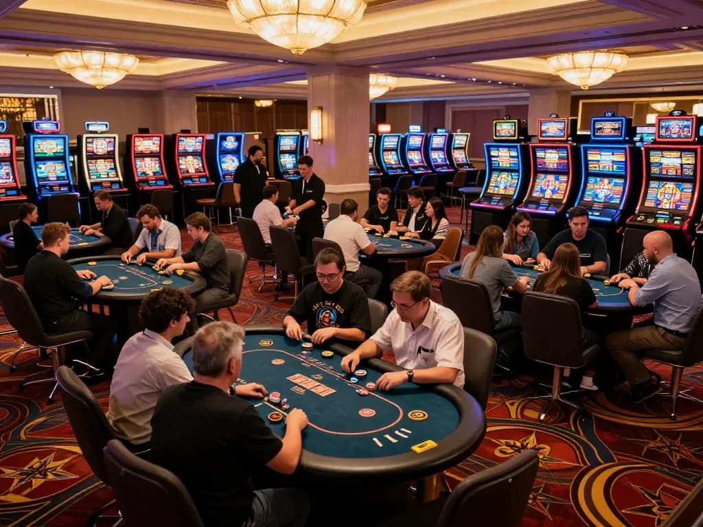 Players enjoying poker games at TG88 casino, highlighting interactive gameplay and vibrant atmosphere.