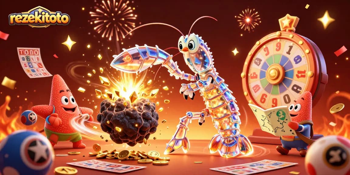 Experience thrilling lottery action with rezekitoto, featuring vibrant characters and dynamic gaming elements.