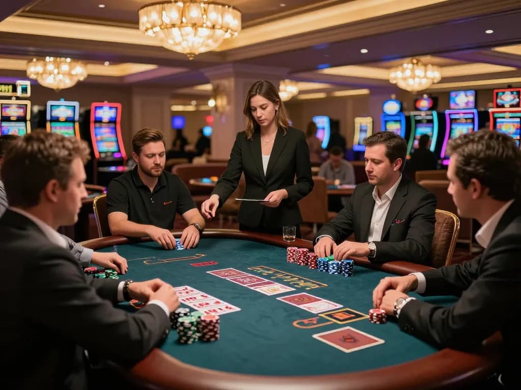 Pemain yang terlibat dalam permainan blackjack strategis di meja kasino kelas atas https://withinthesewallsblog.com/2017/ dengan ekspresi fokus dan suasana yang elegan