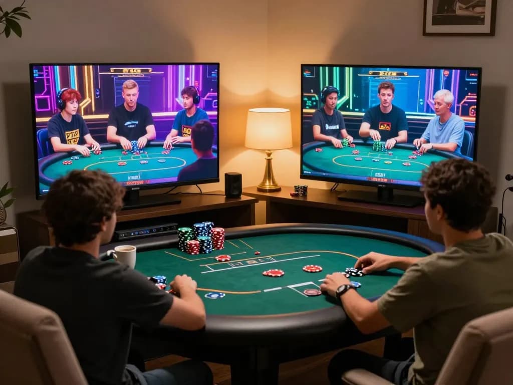 Players engaged in an online poker game on z16 platform, showcasing interactive gameplay and excitement
