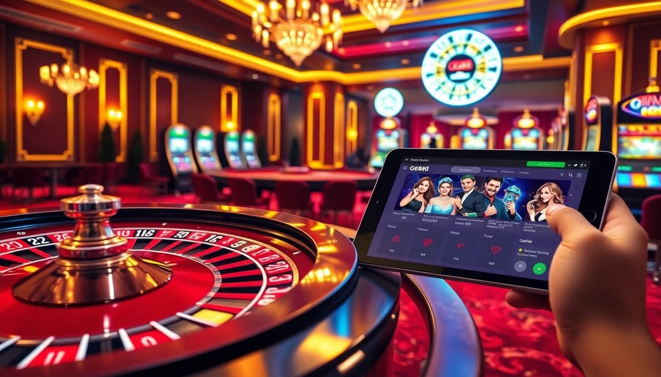 Experience high-stakes gaming at GG88 with vibrant casino visuals and interactive elements.