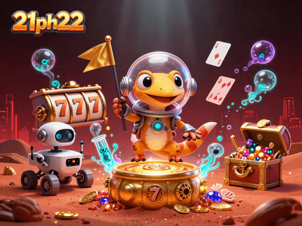 Engage with 21ph222 as a Martian gecko discovers a hidden casino among treasures.