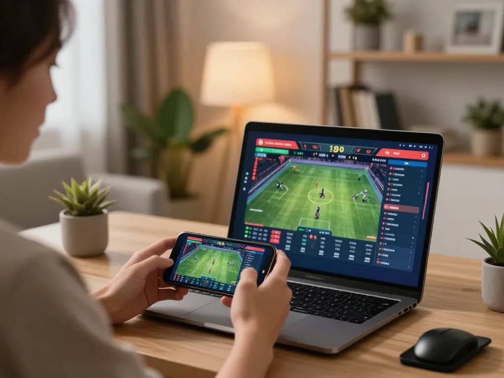 Watch sports and place bets with dr88 on your smartphone in a stylish home setup