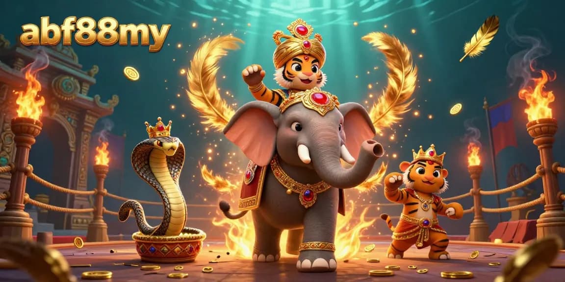 Experience the excitement of gaming with afb88my, featuring vibrant 3D characters in a thrilling casino arena.