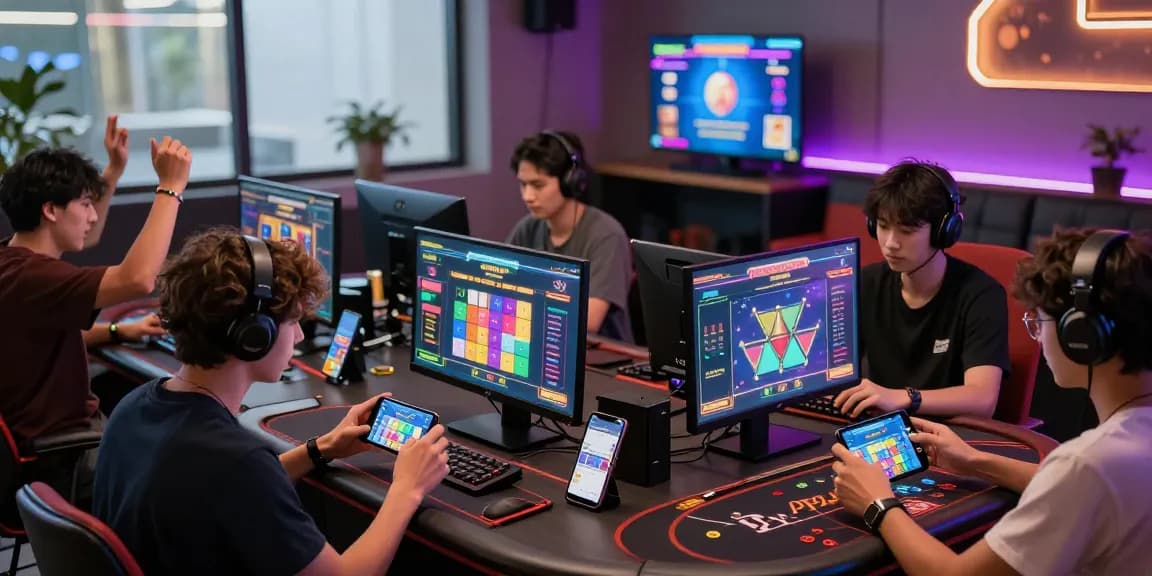 Engaged players enjoying various games on JaiClub, showcasing an energetic online gaming atmosphere.
