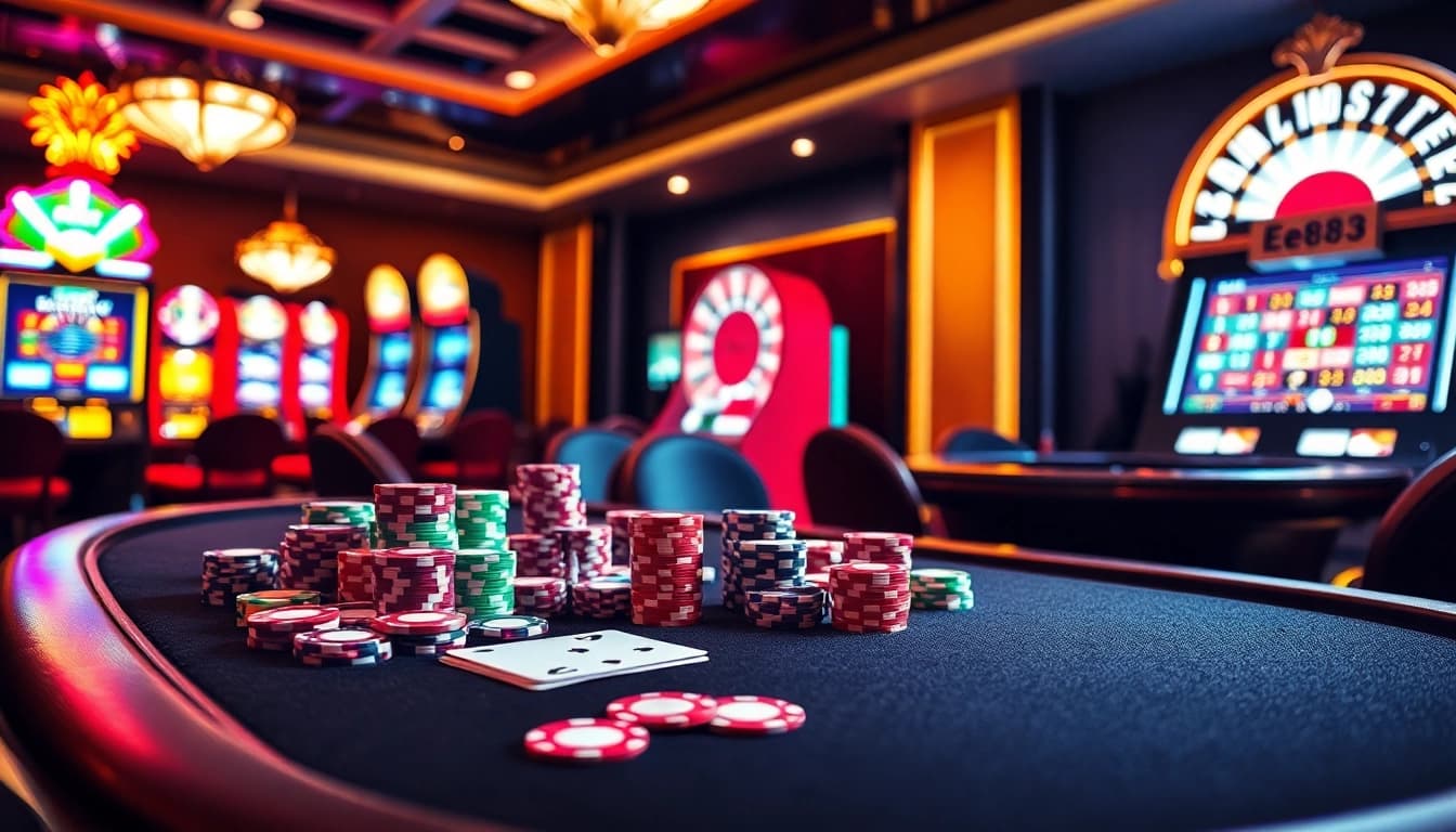 Experience the excitement of gambling at Ee88 with vibrant casino games and betting action.