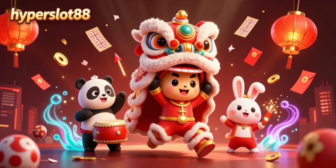 Experience hyperslot88's engaging lottery scene with vibrant characters and dynamic elements, perfect for the online gaming community.