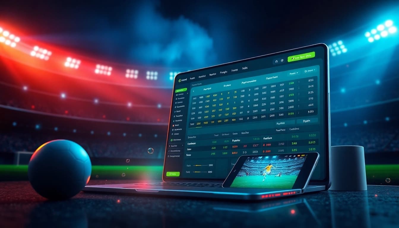 Engaging digital betting interface of https://keonhacai.gold/ showcasing live football odds and statistics.