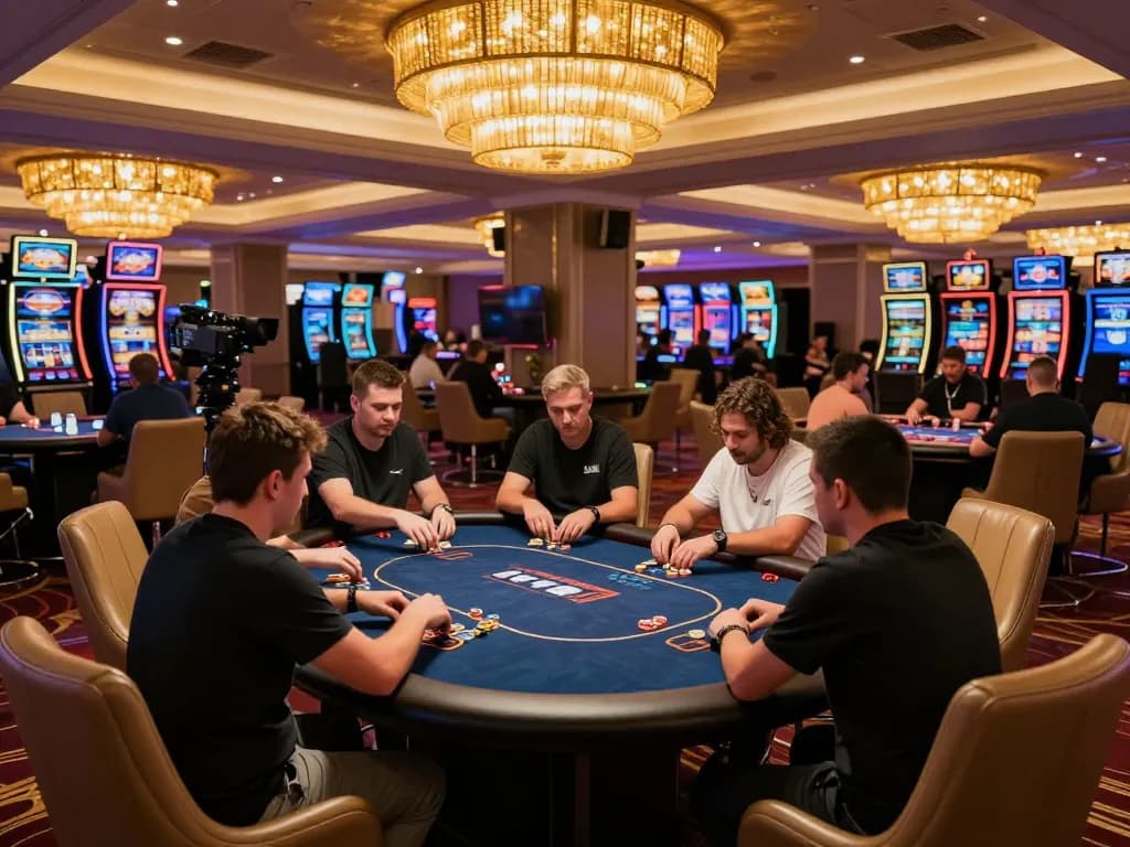 Experience high-stakes gameplay at 32win's exclusive VIP gaming area, showcasing poker excitement.