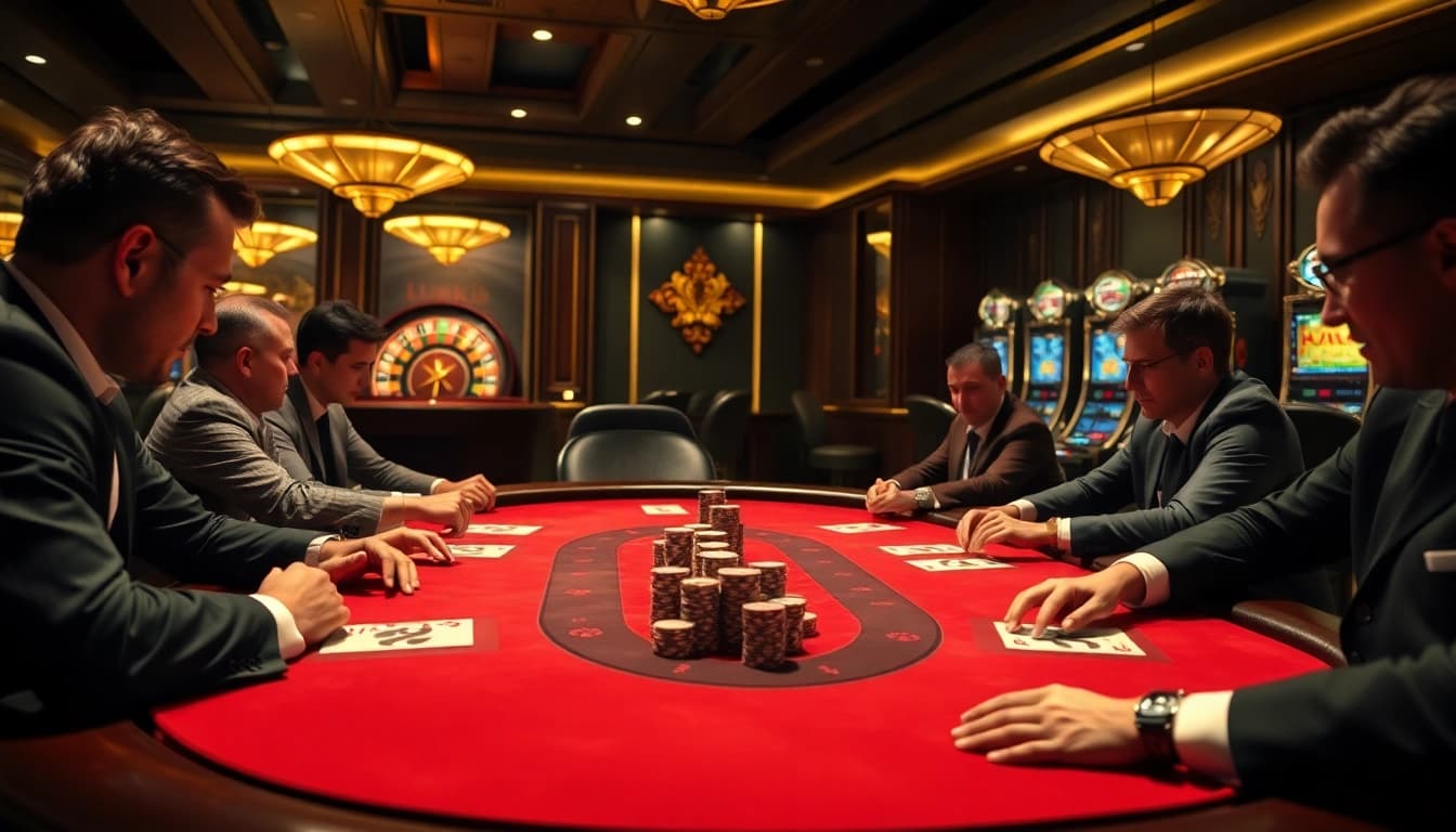 Experience high-stakes gambling at LUCK8 with intense poker action and luxurious casino ambiance.