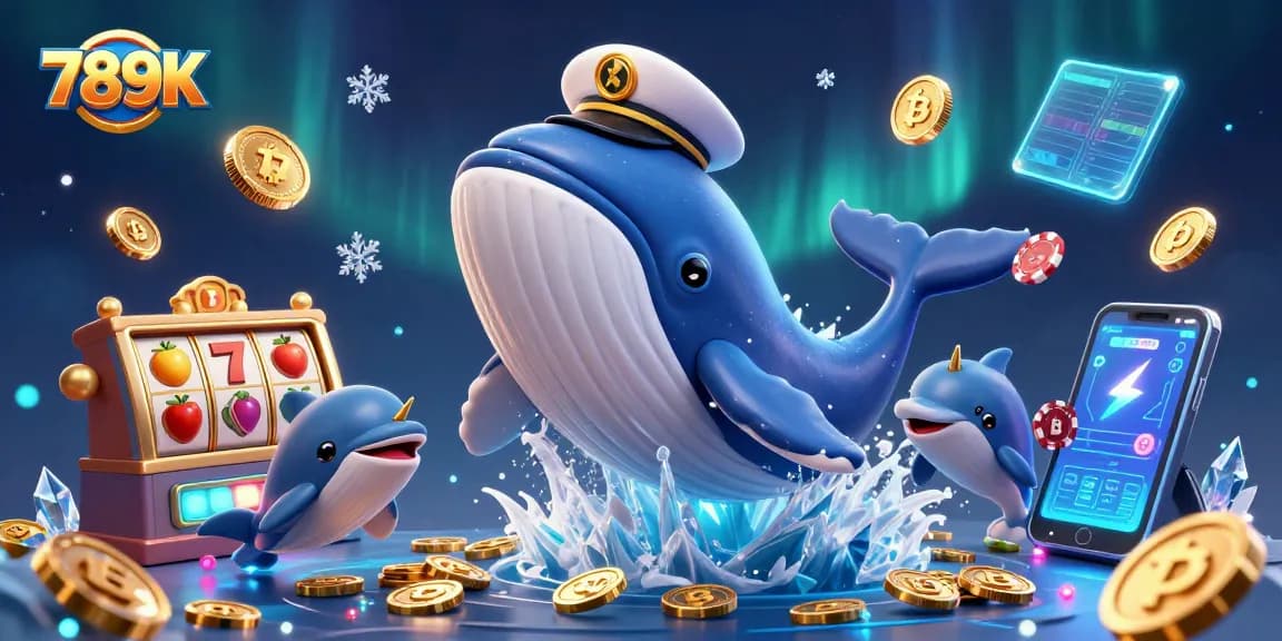 Win big with 789K while playful dolphins and a giant whale explore a treasure sea!