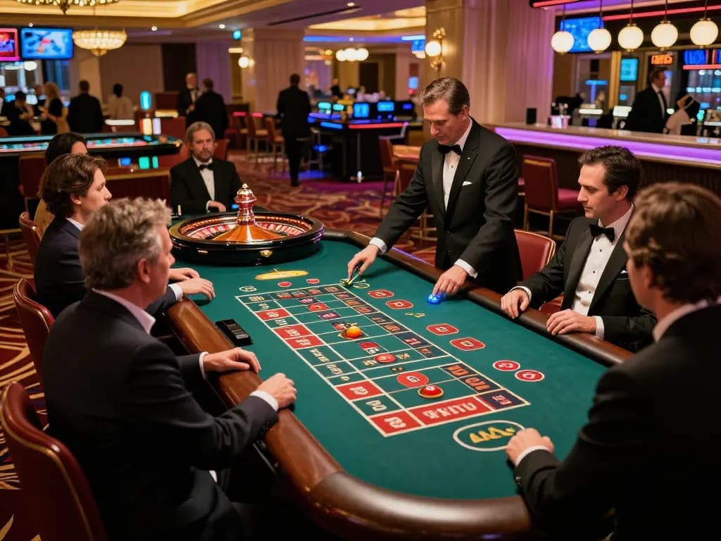 Experience the thrill of winstrike69 at a luxury roulette table in Vegas.