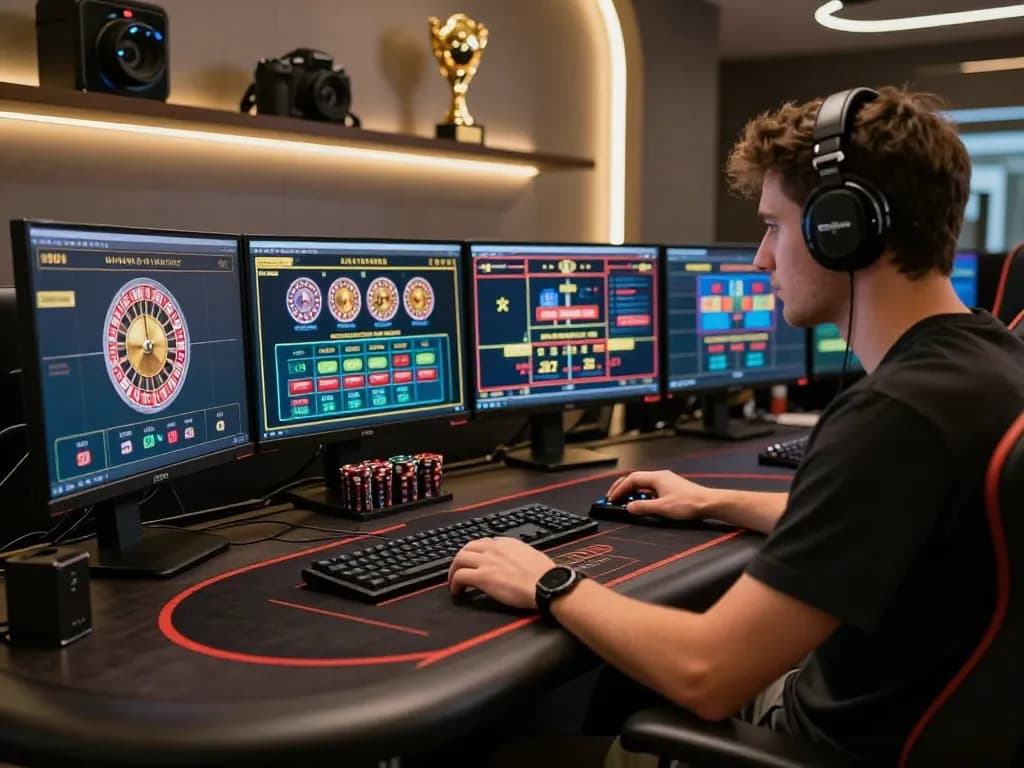 Engage in winning strategies with okking at a premium online gaming setup, showcasing advanced gameplay.
