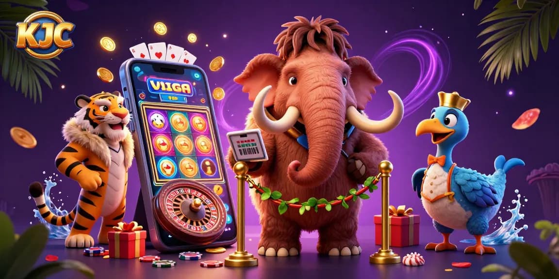 Experience the lively KJC casino scene with vibrant characters and dynamic gaming action.