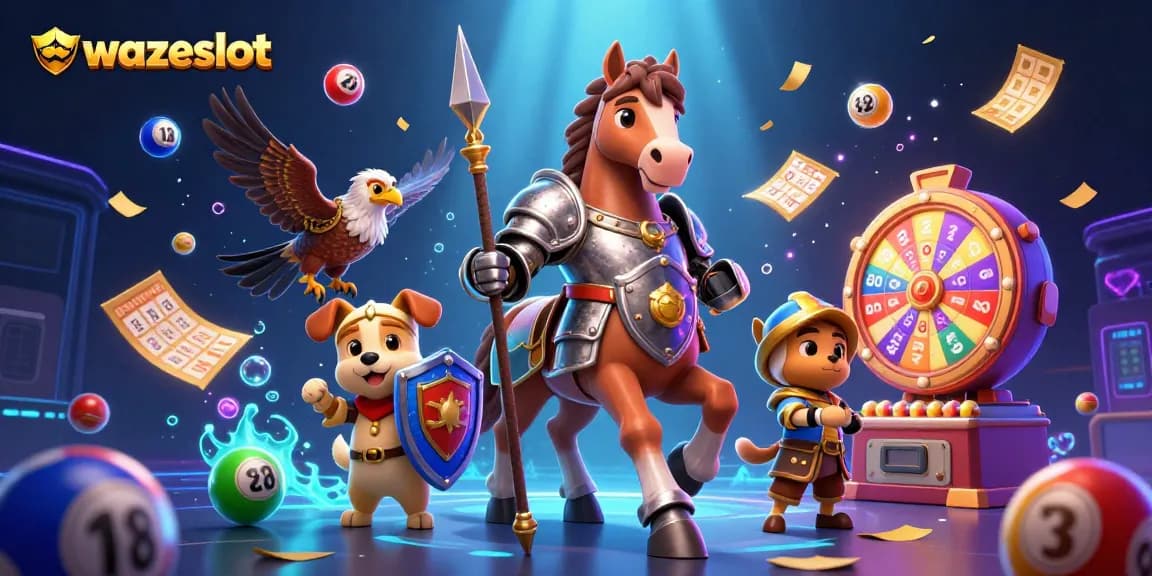 Experience the thrill of WAZESLOT with stunning casino visuals and vibrant game elements.