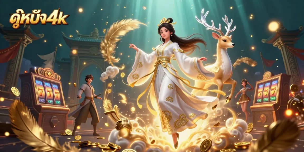 Engage with ดูหนัง4k through dynamic casino elements and a striking 3D illustration.