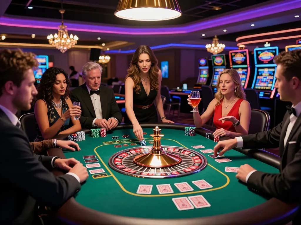Place your bets at n188vip's exciting roulette table during a vibrant gaming session.