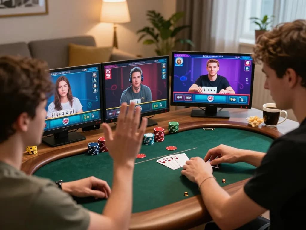 Engaged player celebrating a win during an exciting RR88 online poker game session.