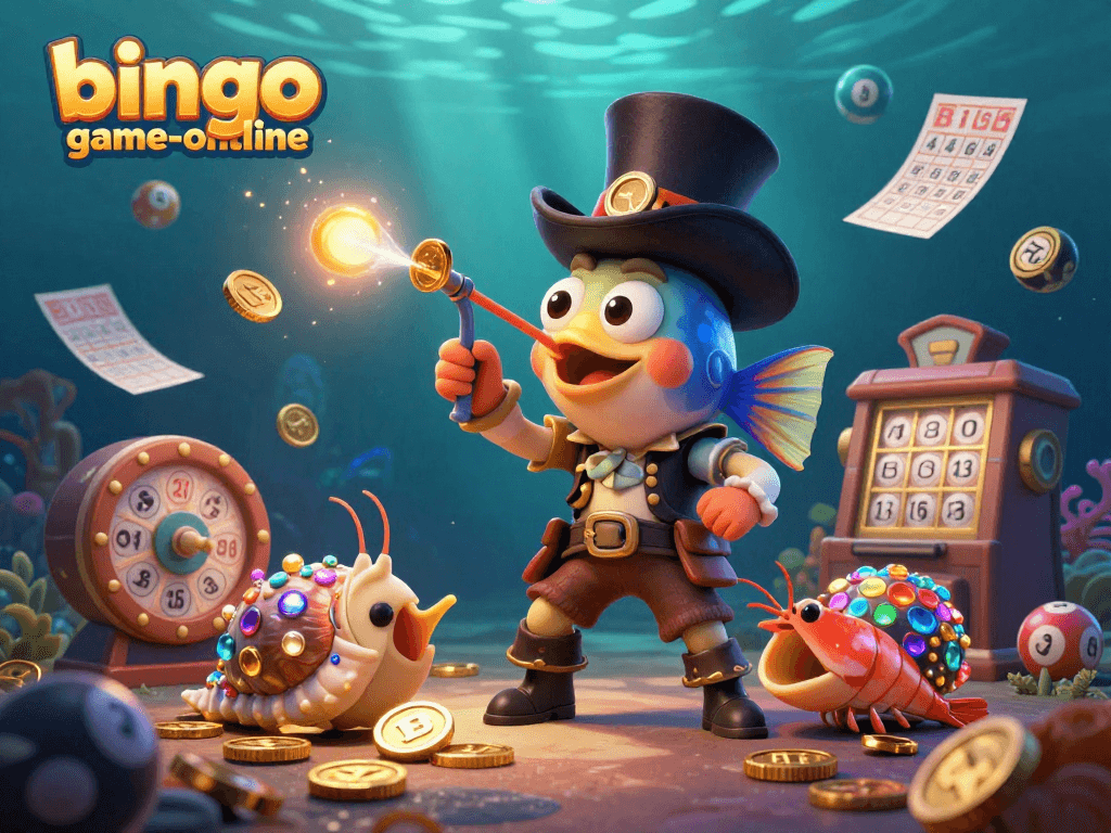 Bingo-game-online players dive into excitement with colorful bingo balls and thrilling gameplay.