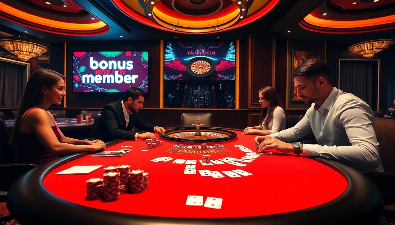 Experience thrilling gameplay with exclusive bonus new member offers at the high-stakes casino table.