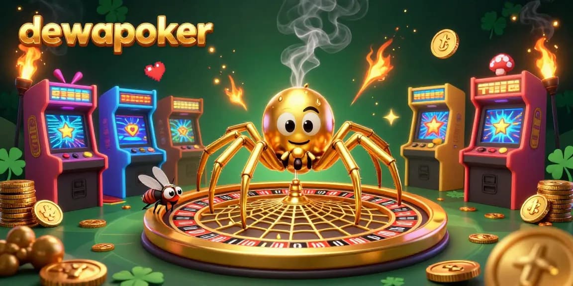 Rasakan keseruan taruhan di Dewapoker dengan ilustrasi kasino 3D yang memikat.