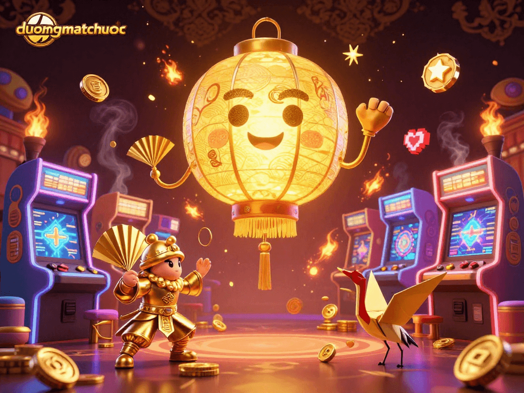 Spin to win with duongmatchuoc, showcasing vibrant casino elements and lively characters.