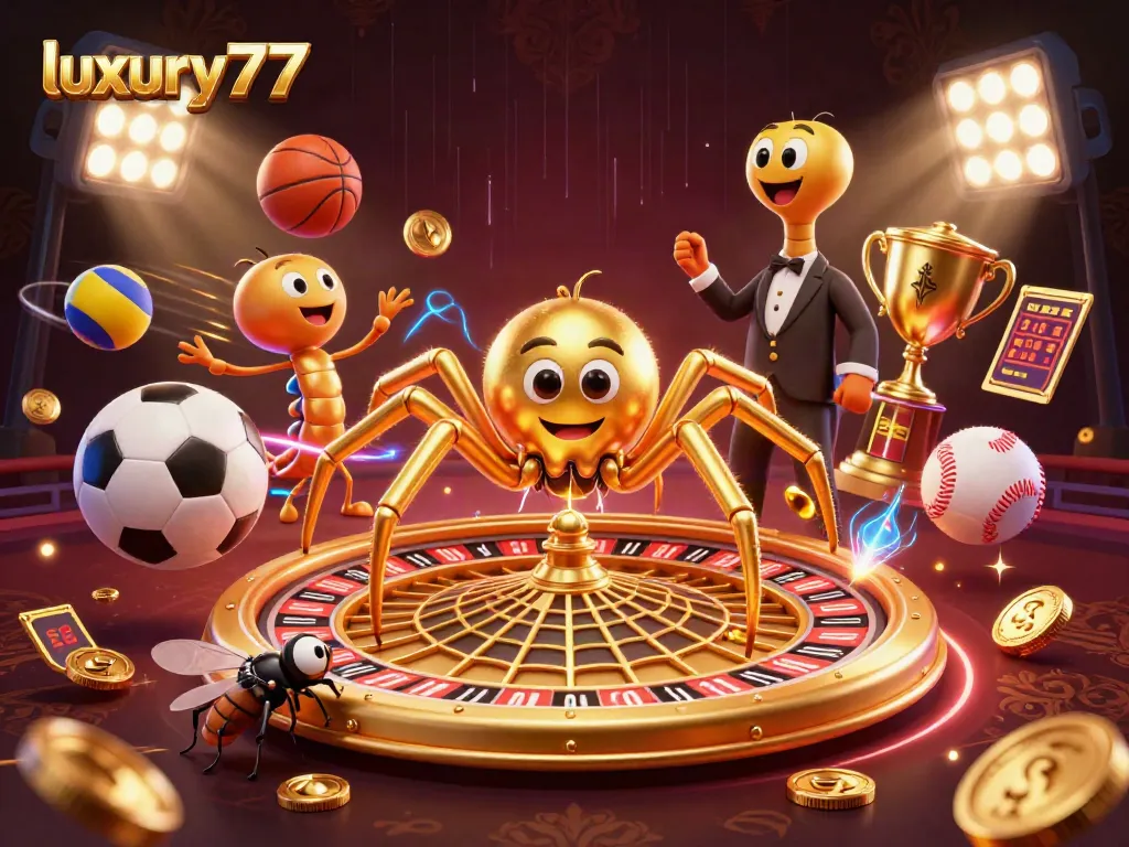 Experience thrilling bets with luxury777 in an ultra-detailed 3D casino scene featuring dynamic characters.