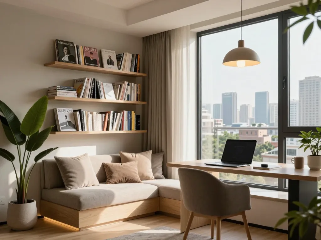 Stylish open living space showcasing MAKTOGEL design concept with natural light.